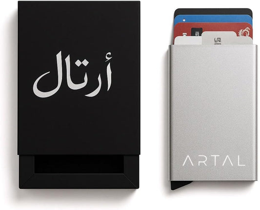 Slim Credit Card Holder with Anti-Theft RFID Blocking, Gift Box Included (silver)