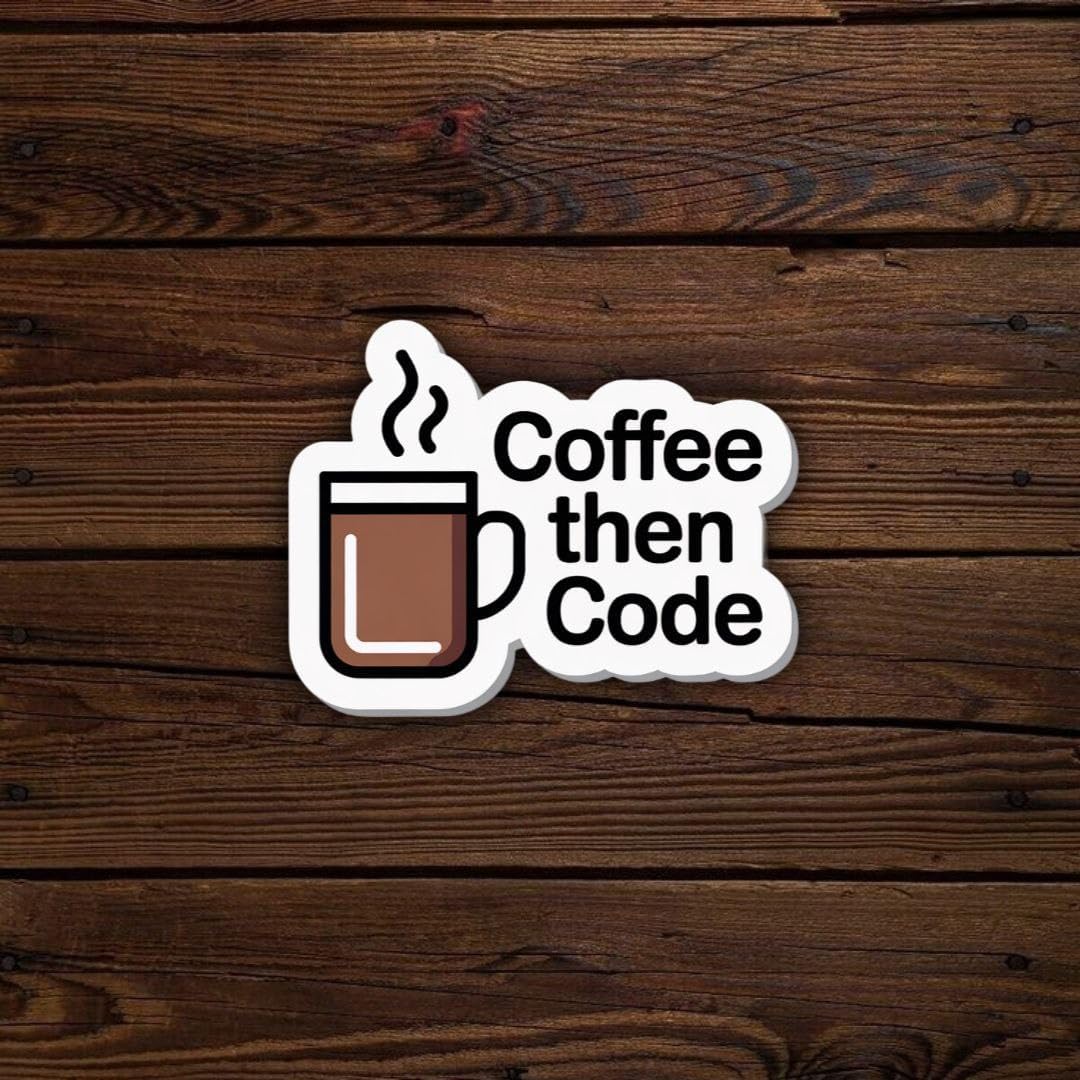 Computer Science Stickers – Pack of 5, Waterproof & Durable 6x6 cm Vinyl Decals with Coding and Programming Quotes