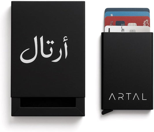 Slim Credit Card Holder with Anti-Theft RFID Blocking, Gift Box Included (black)