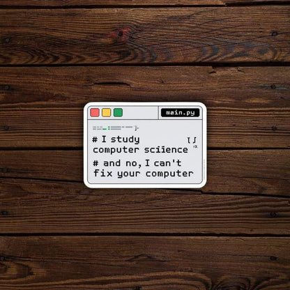 Computer Science Stickers – Pack of 5, Waterproof & Durable 6x6 cm Vinyl Decals with Coding and Programming Quotes