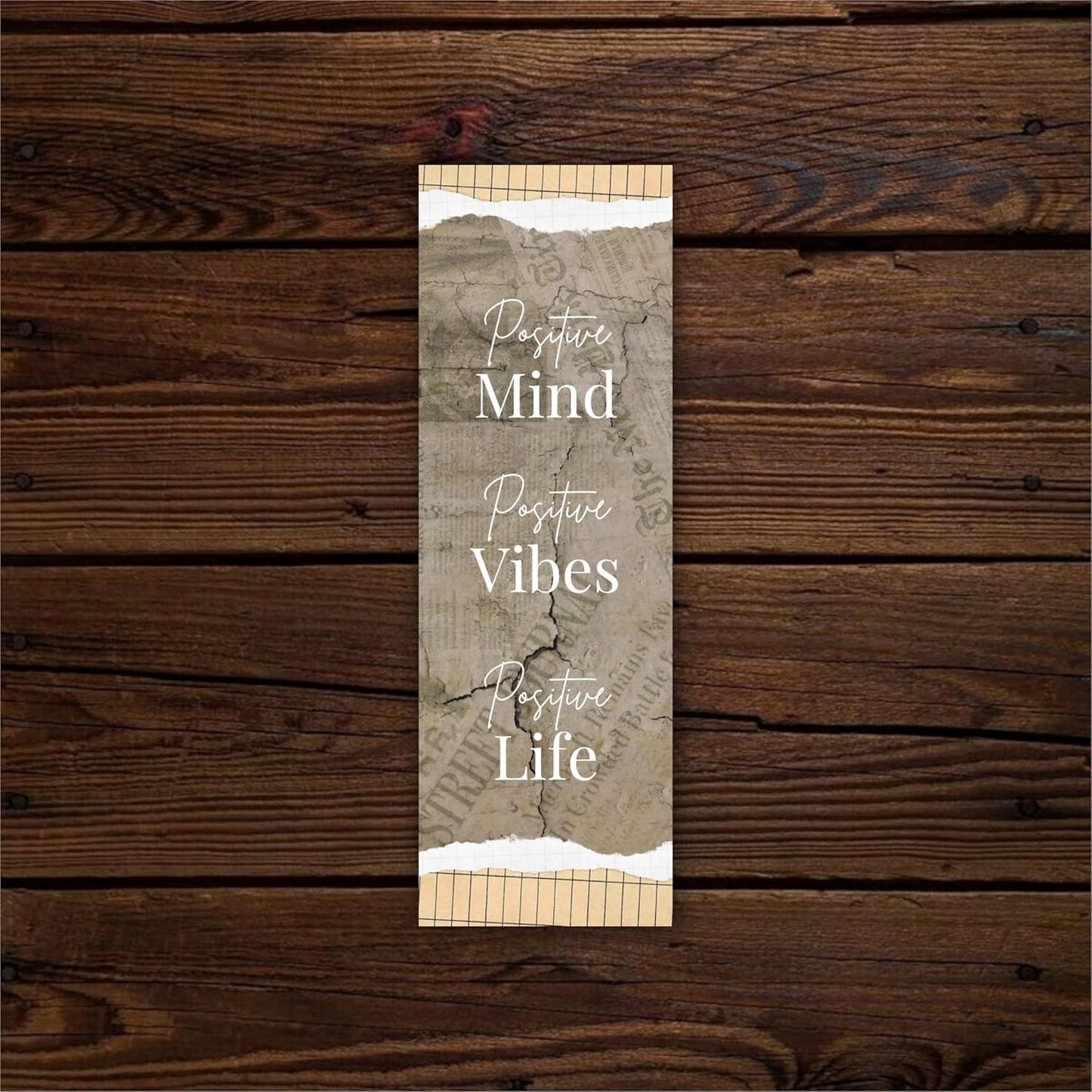 Inspirational Bookmarks, Pack of 5, Classic Design with Positive Quotes and Nature Prints