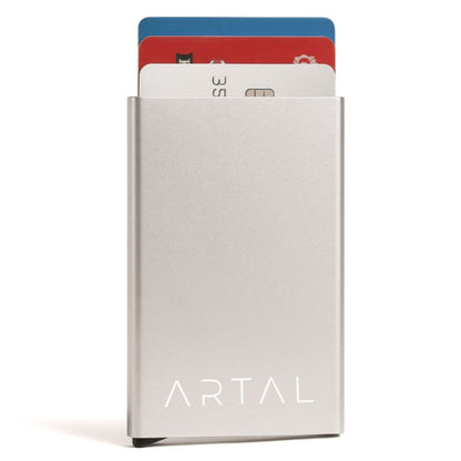 Slim Credit Card Holder with Anti-Theft RFID Blocking, Gift Box Included (silver)