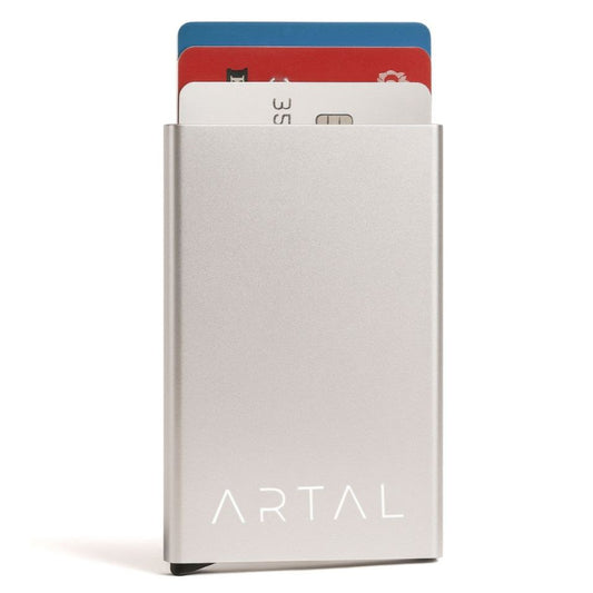 Slim Credit Card Holder with Anti-Theft RFID Blocking, Gift Box Included (silver)